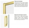 NEW TRENDY Kabina prysznicowa drzwi podwójne przesuwne PRIME LIGHT GOLD 90x110x200 D-0418A/D-0423A